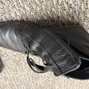 Black Naot Patu Leather Lace-Up Boots